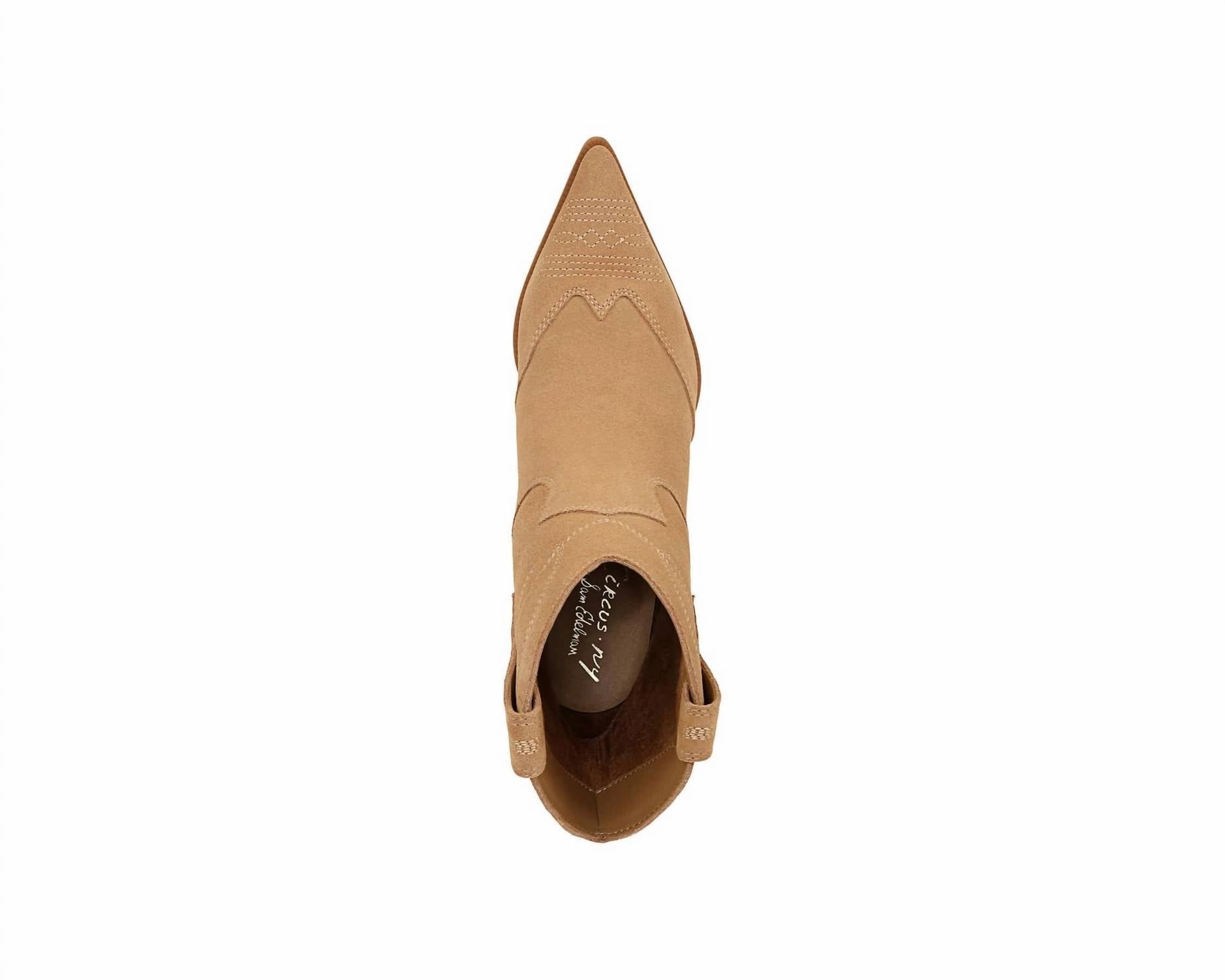 Yolanda Kitten Heel Boot In Golden Carmel