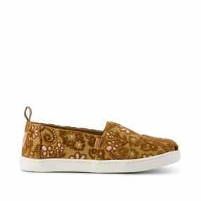 Youth Alpargata Golden Honey Floral Brocade Kids Shoe Online sale for Girls Shoes