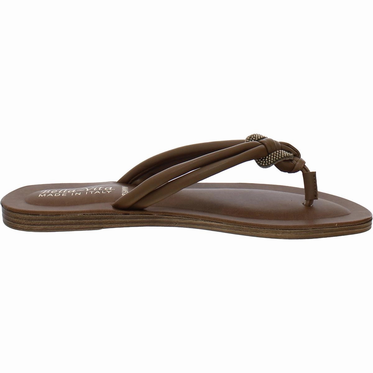 Zev-Italy Womens Faux Leather Flip-Flops