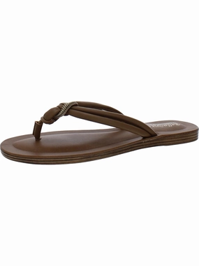 Zev-Italy Womens Faux Leather Flip-Flops Stylish Womens Sandals for less